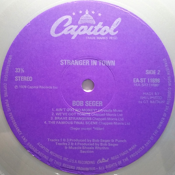 Bob Seger & The Silver Bullet Band - Stranger In Town | Capitol Records (EA-STS 11698) - 5