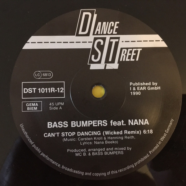 Bass Bumpers & Nana - Can't Stop Dancing (Remix) | Dance Street (DST 1011R-12) - 3 Bass Bumpers & Nana - Can't Stop Dancing (Remix) | Dance Street (DST 1011R-12) - 3