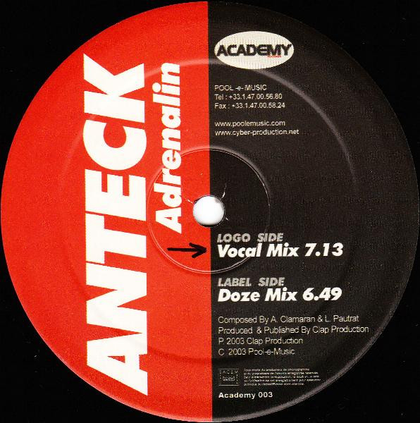 Anteck - Adrenalin | Academy Records (Academy 003)