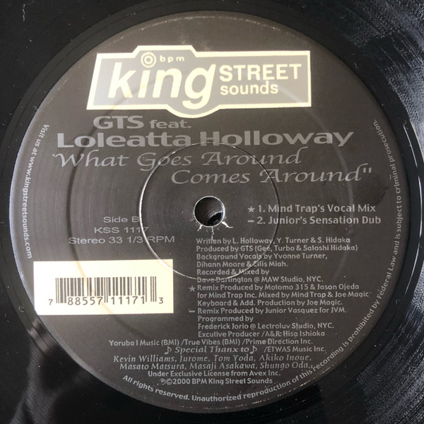 GTS - What Goes Around Comes Around | BPM King Street Sounds (KSS 1117) - 3 GTS - What Goes Around Comes Around | BPM King Street Sounds (KSS 1117) - 3