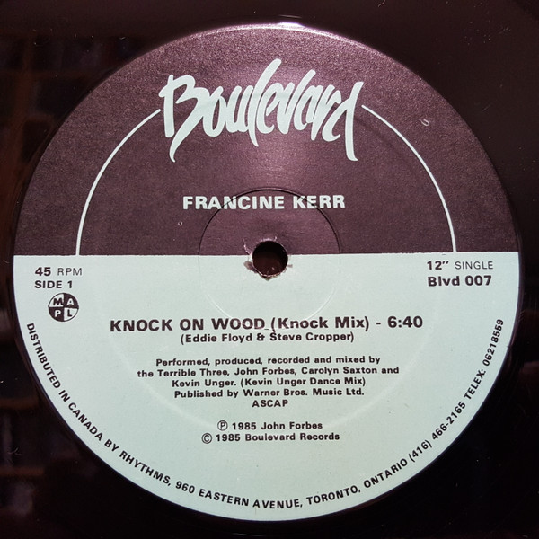 Francine Kerr - Knock On Wood | Boulevard Records (blvd 007) - main Francine Kerr - Knock On Wood | Boulevard Records (blvd 007) - main