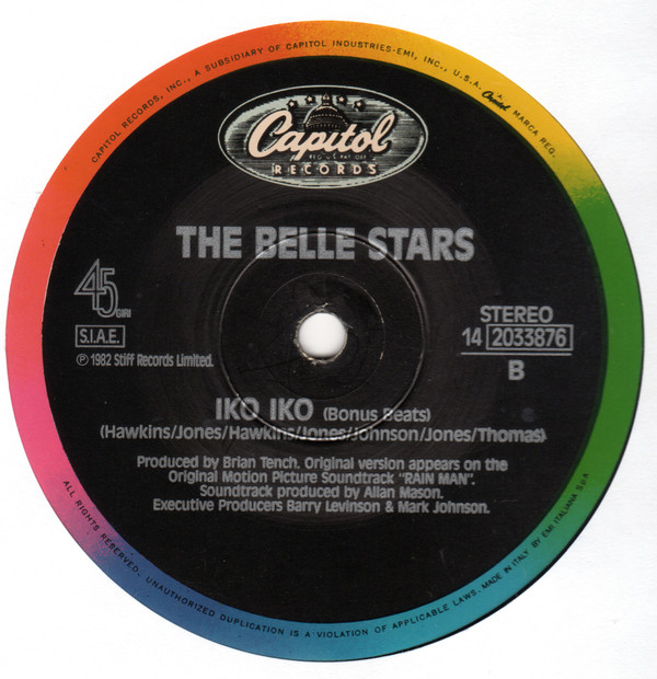 The Belle Stars - Iko Iko | Capitol Records (14 2033876) - 3