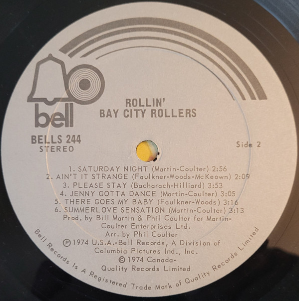 Bay City Rollers - Rollin' | Bell Records (BELLS 244) - 4 Bay City Rollers - Rollin' | Bell Records (BELLS 244) - 4
