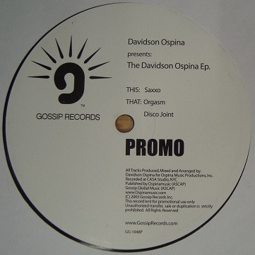 Davidson Ospina - The Davidson Ospina EP | Gossip Records (GG1048P) - main