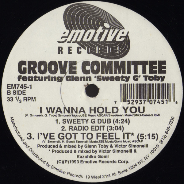 Groove Committee Featuring Glenn "Sweety G" Toby - I Wanna Hold You | Emotive Records (EM745-1) - 4 Groove Committee Featuring Glenn "Sweety G" Toby - I Wanna Hold You | Emotive Records (EM745-1) - 4