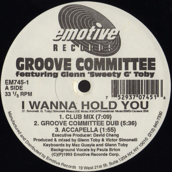 Groove Committee Featuring Glenn "Sweety G" Toby - I Wanna Hold You | Emotive Records (EM745-1) - 3 Groove Committee Featuring Glenn "Sweety G" Toby - I Wanna Hold You | Emotive Records (EM745-1) - 3