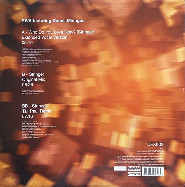 Riva Featuring Dannii Minogue - Who Do You Love Now? (Stringer) | Double F Double R (DFX002) - 2 Riva Featuring Dannii Minogue - Who Do You Love Now? (Stringer) | Double F Double R (DFX002) - 2