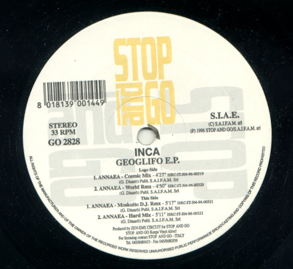 Inca - Geoglifo EP | Stop And Go (GO 2828) - main