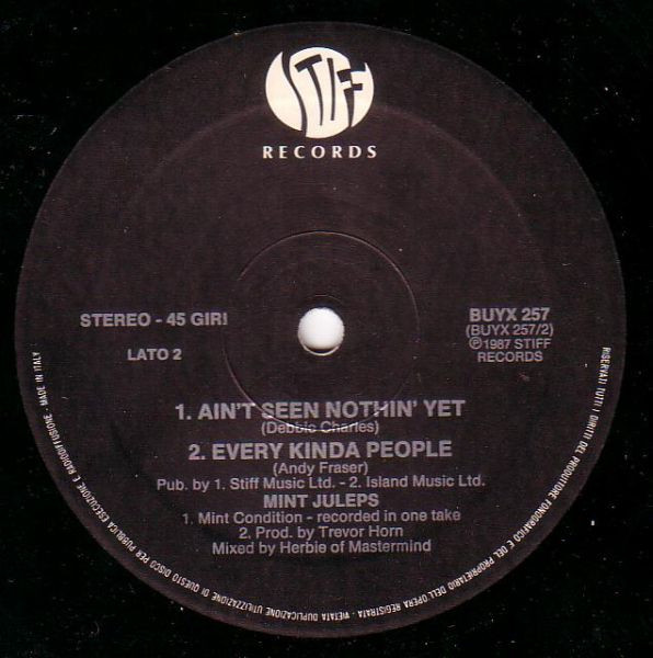 Mint Juleps - Every Kinda People | Stiff Records (BUYX 257) - 3 Mint Juleps - Every Kinda People | Stiff Records (BUYX 257) - 3