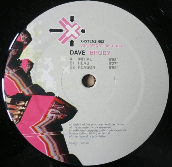 Dave Brody - Untitled EP | X-istenz (X-ISTENZ 002)