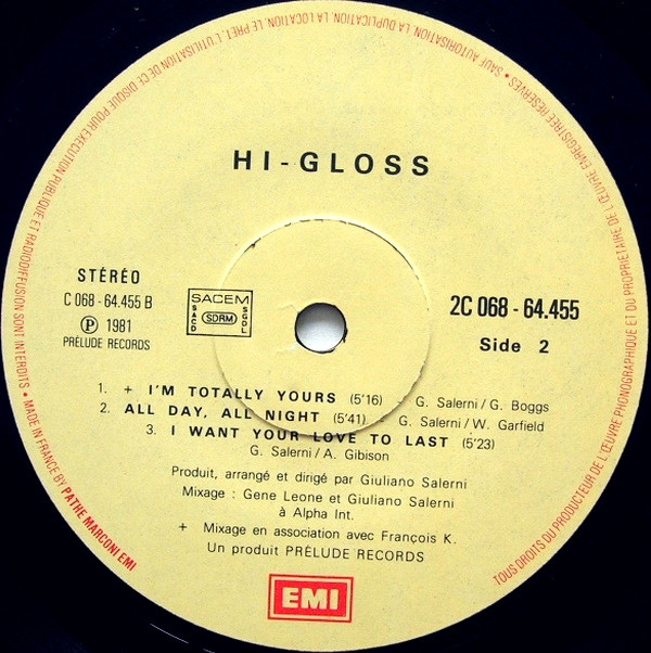 Hi-Gloss - Hi-Gloss | EMI (2C 068 - 64.455) - 4