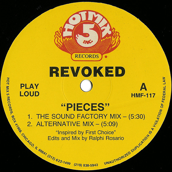 Revoked - Pieces | Hot Mix 5 Records (HMF-117) - main Revoked - Pieces | Hot Mix 5 Records (HMF-117) - main