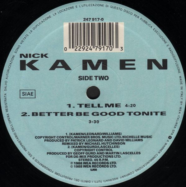 Nick Kamen - Tell Me | WEA (247 917-0) - 4