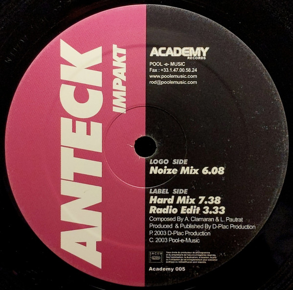 Anteck - Impakt | Academy Records (Academy 005) - main Anteck - Impakt | Academy Records (Academy 005) - main