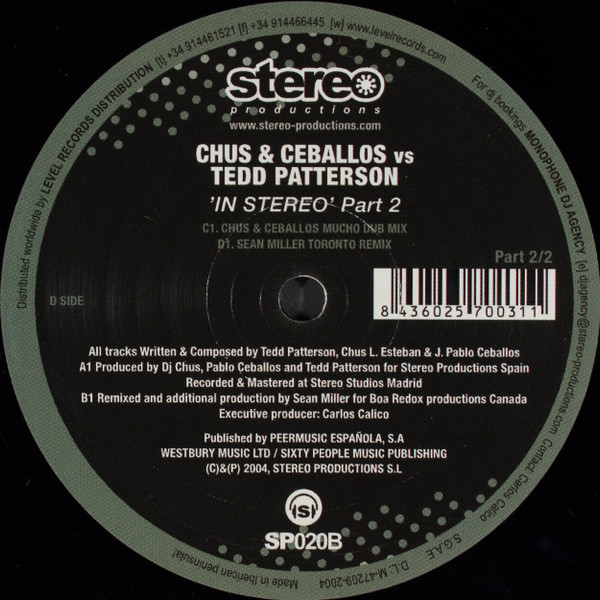 Chus & Ceballos vs. Tedd Patterson - In Stereo - Part 2 | Stereo Productions (SP020B) - main Chus & Ceballos vs. Tedd Patterson - In Stereo - Part 2 | Stereo Productions (SP020B) - main