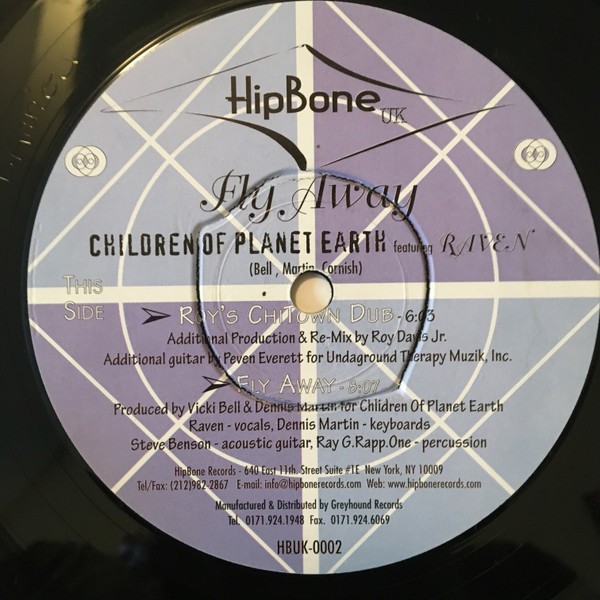 Children Of Planet Earth Featuring Raven - Fly Away | Hipbone Records (HBUK-0002) - 3 Children Of Planet Earth Featuring Raven - Fly Away | Hipbone Records (HBUK-0002) - 3
