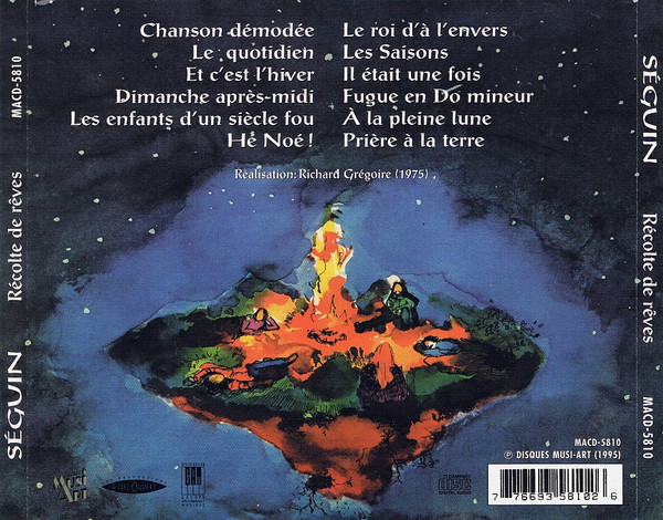 Séguin - Récolte De Rêves | Disques Musi-Art (MACD-5810) - 2 Séguin - Récolte De Rêves | Disques Musi-Art (MACD-5810) - 2