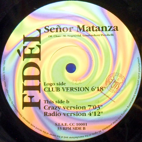 Fidél - Señor Matanza | Cosmic Communications (CC 10001) - 3