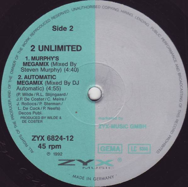 2 Unlimited - The Magic Friend | ZYX Music (ZYX 6824-12) - 4