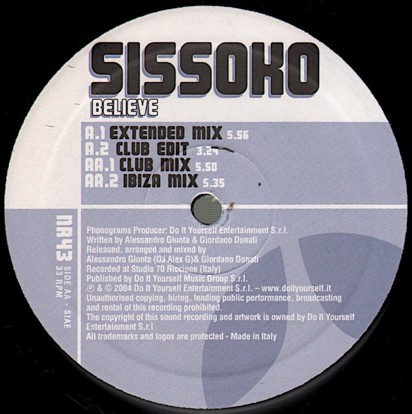 Sissoko - Believe | Nitelite Records (NR 43) - 3 Sissoko - Believe | Nitelite Records (NR 43) - 3