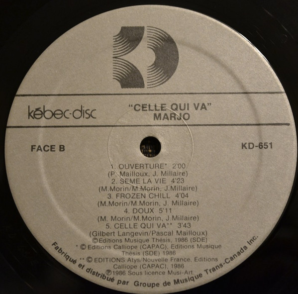 Marjo - Celle Qui Va | Kébec-Disc (KD-651) - 4 Marjo - Celle Qui Va | Kébec-Disc (KD-651) - 4