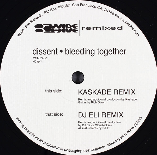 Dissent - Bleeding Together | Wide Hive Records (WH-0246-1) - main Dissent - Bleeding Together | Wide Hive Records (WH-0246-1) - main