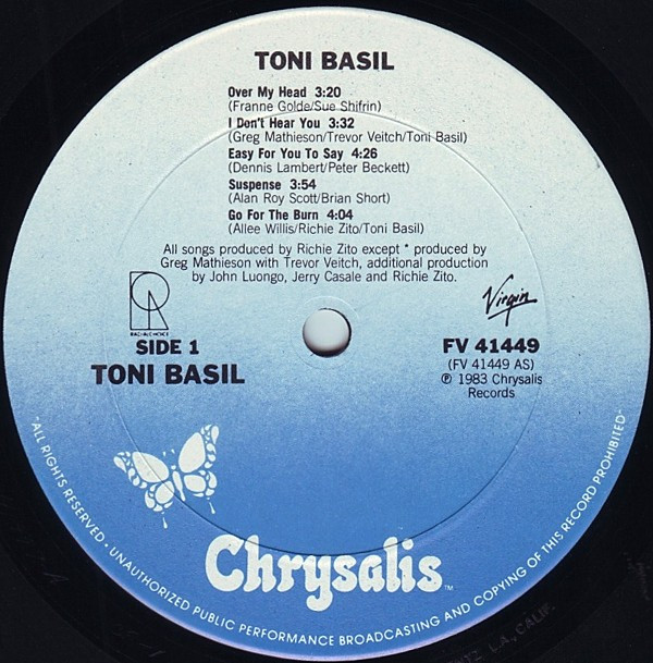 Toni Basil - Toni Basil | Chrysalis (FV 41449) - 3 Toni Basil - Toni Basil | Chrysalis (FV 41449) - 3
