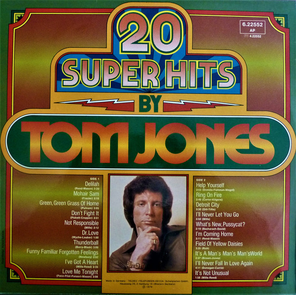 20 Super Hits By Tom Jones