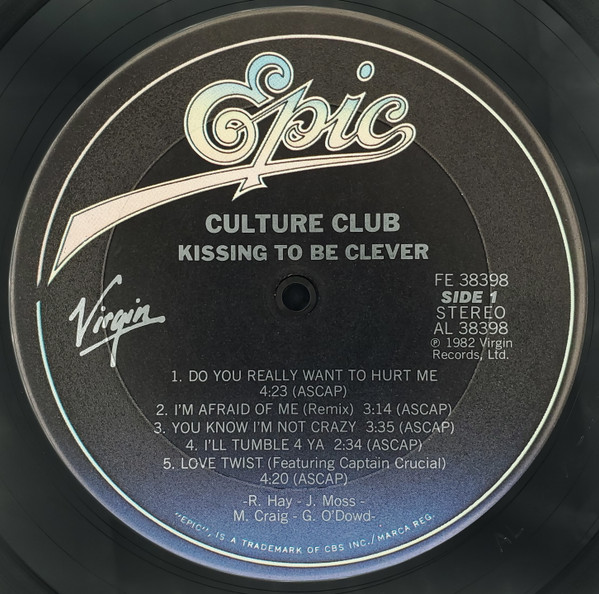 Culture Club - Kissing To Be Clever | Epic (FE 38398) - 3 Culture Club - Kissing To Be Clever | Epic (FE 38398) - 3