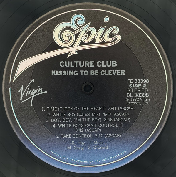 Culture Club - Kissing To Be Clever | Epic (FE 38398) - 4 Culture Club - Kissing To Be Clever | Epic (FE 38398) - 4