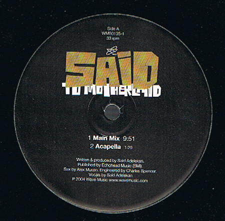 Said - To Motherland | Wave Music (WM50135-1) - main Said - To Motherland | Wave Music (WM50135-1) - main