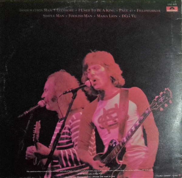 Crosby-Nash - Live | Polydor (2310 565) - 2