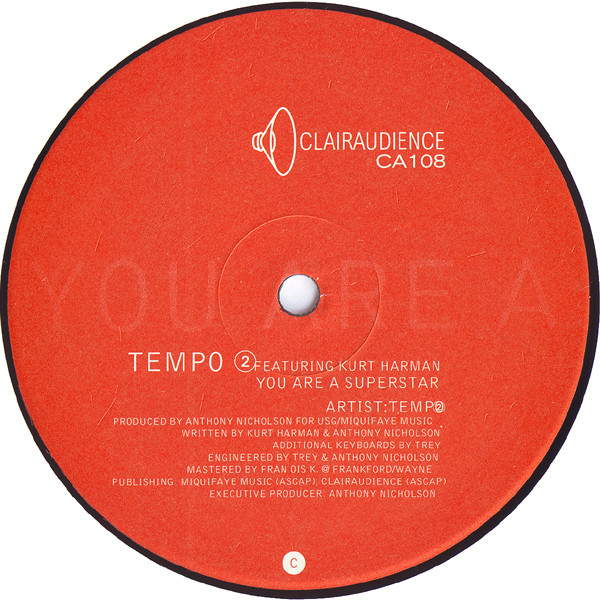 Tempo 2 Featuring Curtis Harman - You Are A Superstar | Clairaudience (CA108) - 5