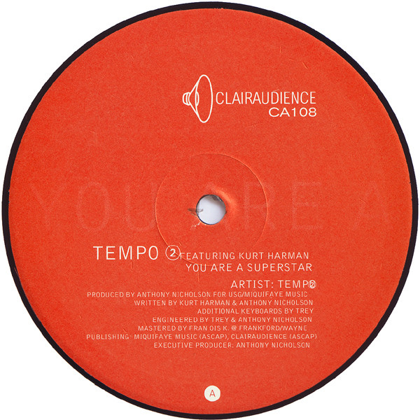 Tempo 2 Featuring Curtis Harman - You Are A Superstar | Clairaudience (CA108) - 3
