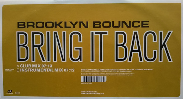 Brooklyn Bounce - Bring It Back | Dance Division (DAD 673183 6) - 4 Brooklyn Bounce - Bring It Back | Dance Division (DAD 673183 6) - 4