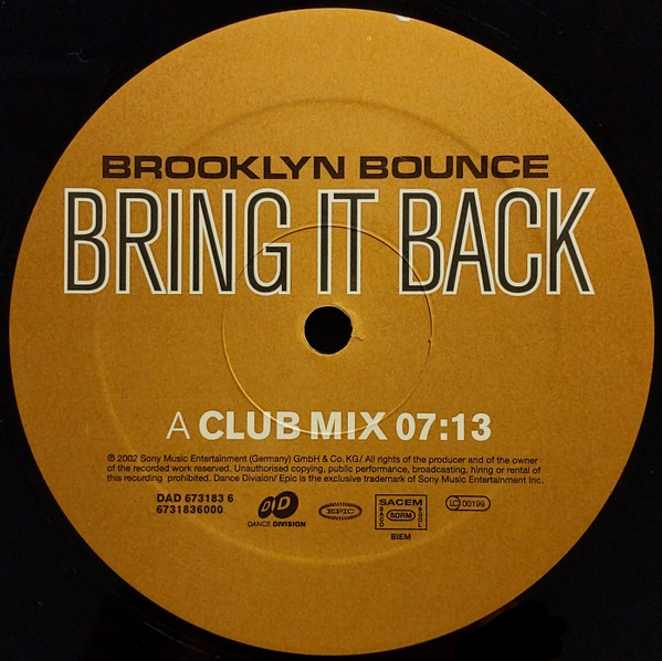 Brooklyn Bounce - Bring It Back | Dance Division (DAD 673183 6) - 2 Brooklyn Bounce - Bring It Back | Dance Division (DAD 673183 6) - 2