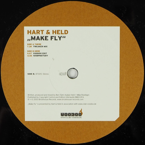 Hart & Held - Make Fly | Brickhouse Tracks (BT005) - 2 Hart & Held - Make Fly | Brickhouse Tracks (BT005) - 2