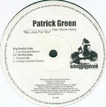 Patrick Green - My Love For You | Soulgroove Records (SG 9904)