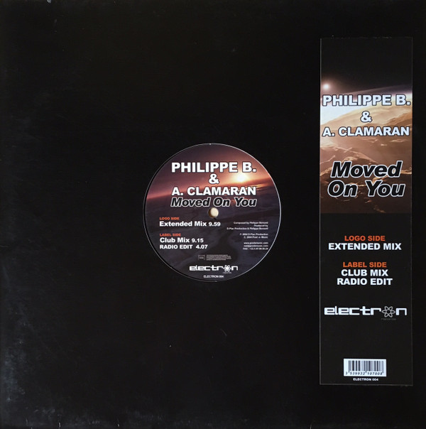 Philippe B. & Antoine Clamaran - Moved On You | Electron Records (Electron 004) - main Philippe B. & Antoine Clamaran - Moved On You | Electron Records (Electron 004) - main