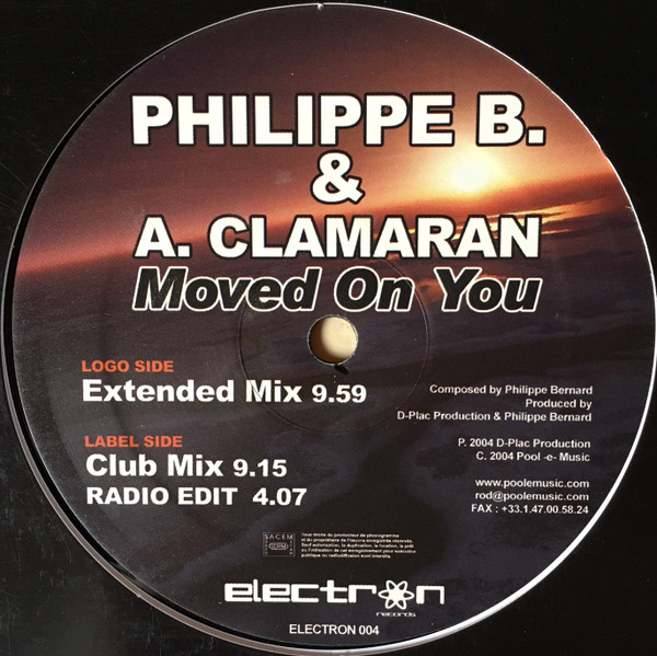 Philippe B. & Antoine Clamaran - Moved On You | Electron Records (Electron 004) - 3 Philippe B. & Antoine Clamaran - Moved On You | Electron Records (Electron 004) - 3