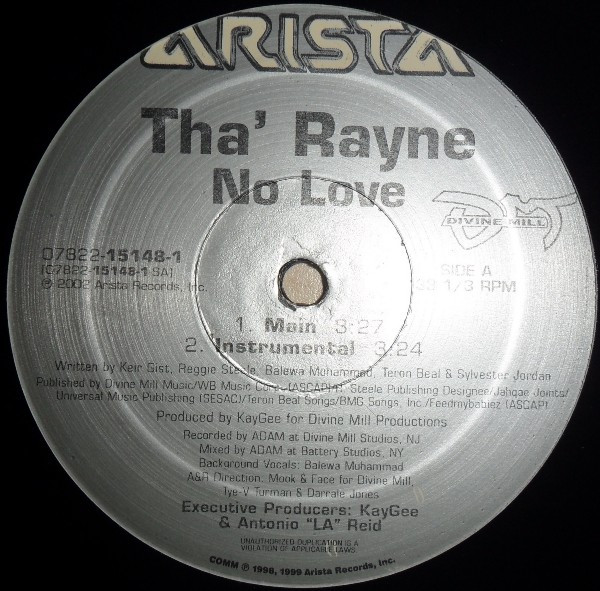 Tha' Rayne - No Love | Arista (07822-15148-1) - 2 Tha' Rayne - No Love | Arista (07822-15148-1) - 2