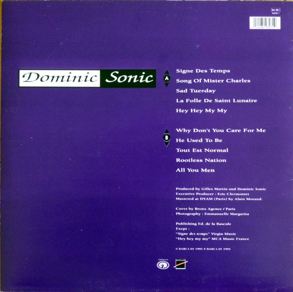 Dominic Sonic - Dominic Sonic | Barclay (849 307-1) - 2 Dominic Sonic - Dominic Sonic | Barclay (849 307-1) - 2
