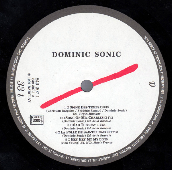 Dominic Sonic - Dominic Sonic | Barclay (849 307-1) - 3 Dominic Sonic - Dominic Sonic | Barclay (849 307-1) - 3