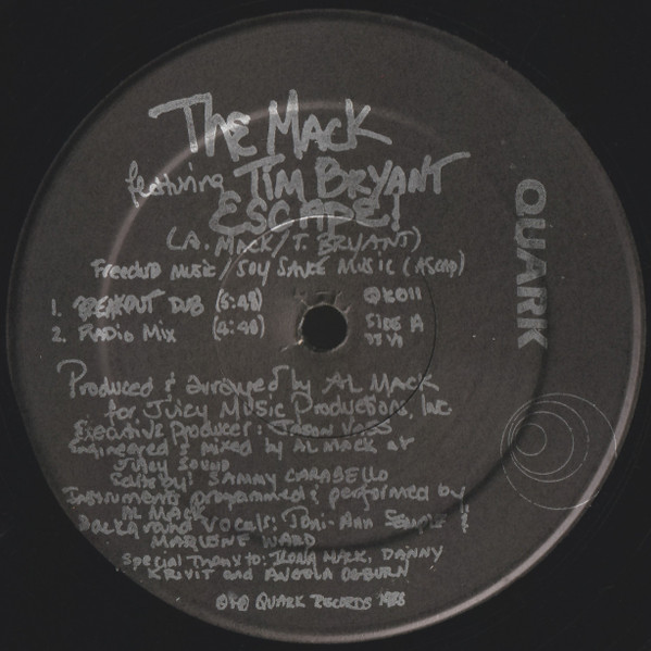 The Mack Featuring Tim Bryant - Escape | Quark (QK011) - main