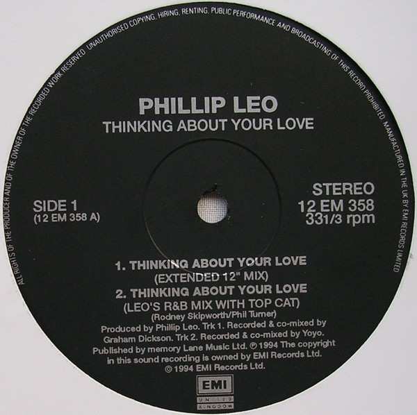Phillip Leo - Thinking About Your Love | EMI United Kingdom (12 EM 358) - 3 Phillip Leo - Thinking About Your Love | EMI United Kingdom (12 EM 358) - 3