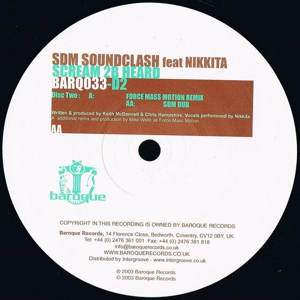 SDM Soundclash Feat Nikkita - Scream 2B Heard | Baroque Records (BARQ033-D2) - 3 SDM Soundclash Feat Nikkita - Scream 2B Heard | Baroque Records (BARQ033-D2) - 3