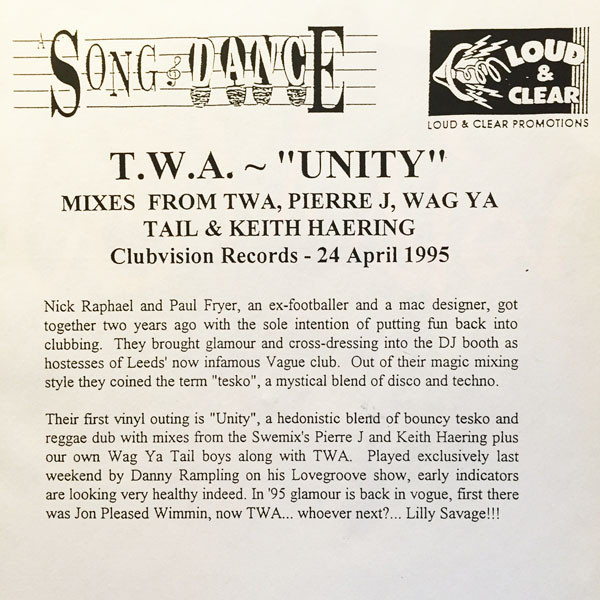 TWA - Unity | Clubvision Recordings (12CLUBAX21) - 5