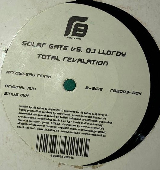 Solar Gate vs. DJ Llördy - Total Revalation | Reality Bites Records (RB2003-004) - main