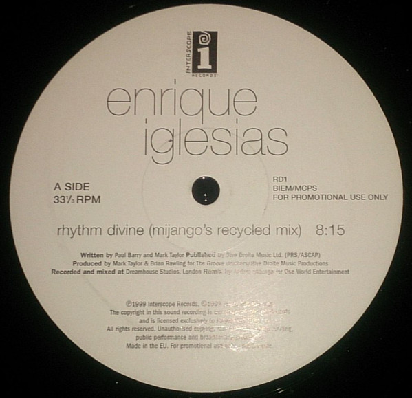 Enrique Iglesias - Rhythm Divine | Interscope Records (RD1) - main Enrique Iglesias - Rhythm Divine | Interscope Records (RD1) - main