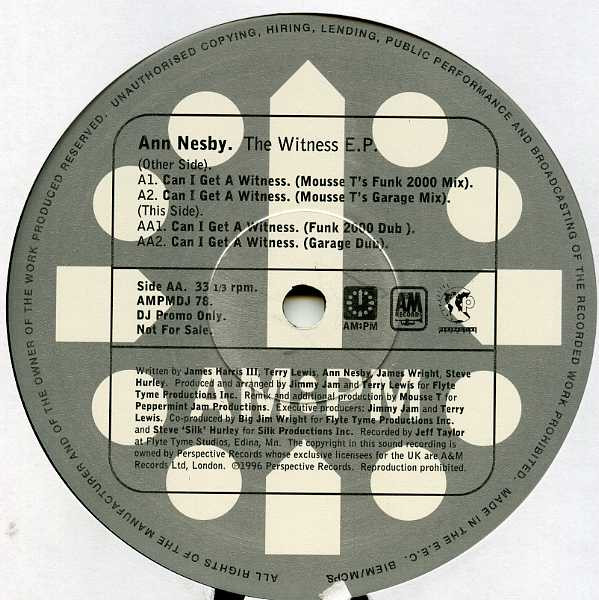 Ann Nesby - Witness EP | AM:PM (12 AMPMDJ 78) - 3